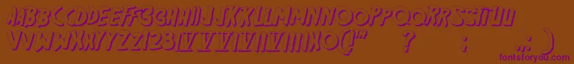 Шрифт Friday13sh – фиолетовые шрифты на коричневом фоне