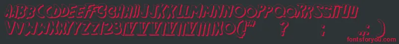 Friday13sh-Schriftart – Rote Schriften auf schwarzem Hintergrund