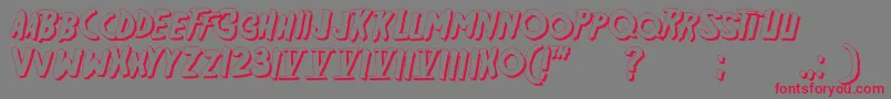 Friday13sh Font – Red Fonts on Gray Background