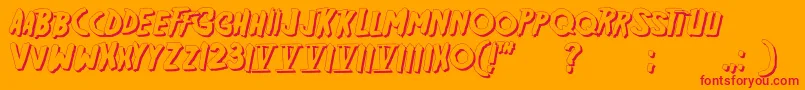 Friday13sh Font – Red Fonts on Orange Background