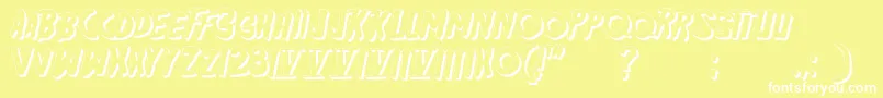 fuente Friday13sh – Fuentes Blancas Sobre Fondo Amarillo