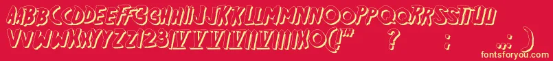 Friday13sh Font – Yellow Fonts on Red Background