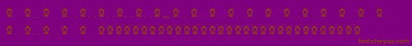 Fonte KawaiiEyes – fontes marrons em um fundo roxo