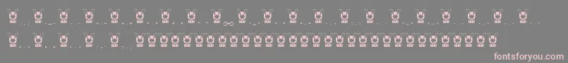 KawaiiEyes Font – Pink Fonts on Gray Background