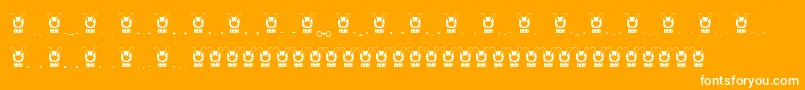 KawaiiEyes Font – White Fonts on Orange Background