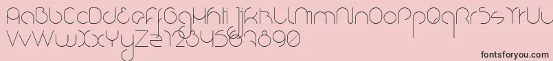 NioubesLight Font – Black Fonts on Pink Background