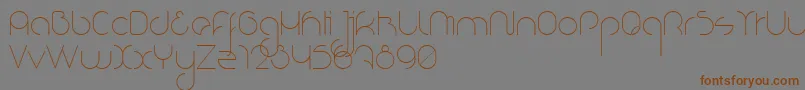 NioubesLight-Schriftart – Braune Schriften auf grauem Hintergrund