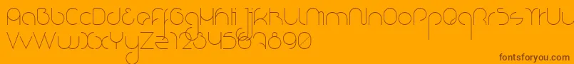 NioubesLight Font – Brown Fonts on Orange Background