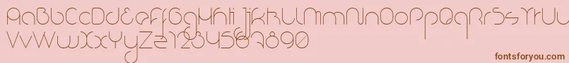 NioubesLight Font – Brown Fonts on Pink Background