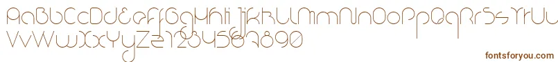 NioubesLight Font – Brown Fonts on White Background
