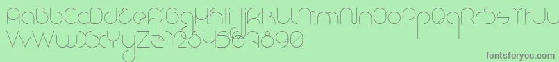 NioubesLight Font – Gray Fonts on Green Background