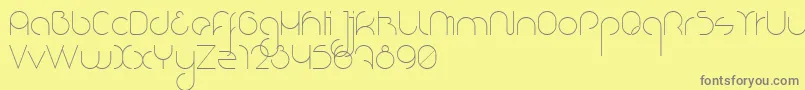 NioubesLight Font – Gray Fonts on Yellow Background