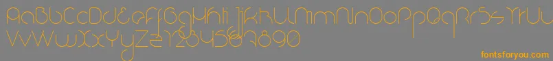 NioubesLight Font – Orange Fonts on Gray Background