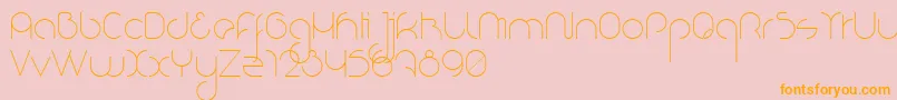 NioubesLight Font – Orange Fonts on Pink Background