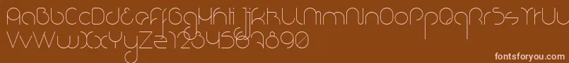 NioubesLight Font – Pink Fonts on Brown Background