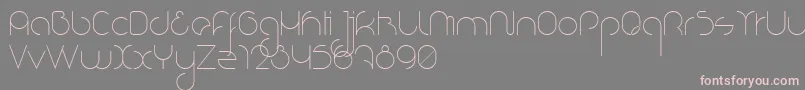 NioubesLight Font – Pink Fonts on Gray Background
