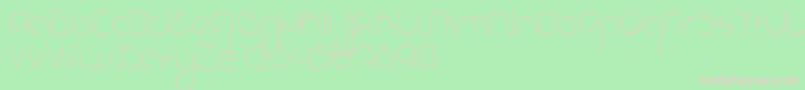 NioubesLight Font – Pink Fonts on Green Background