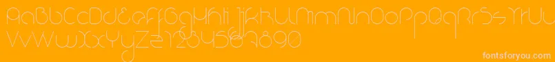 NioubesLight Font – Pink Fonts on Orange Background
