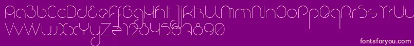 NioubesLight Font – Pink Fonts on Purple Background