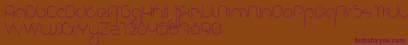 NioubesLight Font – Purple Fonts on Brown Background