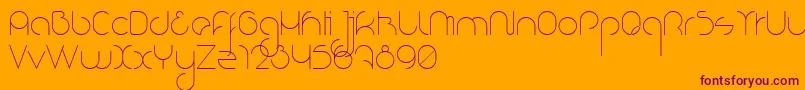 NioubesLight Font – Purple Fonts on Orange Background