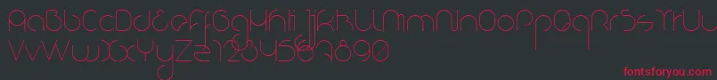 NioubesLight Font – Red Fonts on Black Background