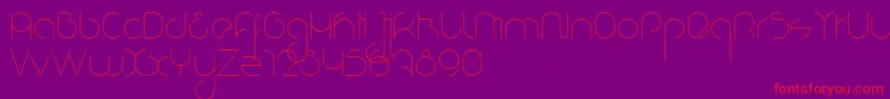 NioubesLight Font – Red Fonts on Purple Background