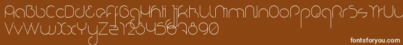 NioubesLight Font – White Fonts on Brown Background