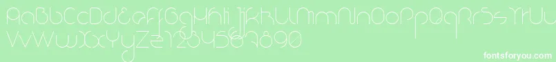 NioubesLight Font – White Fonts on Green Background
