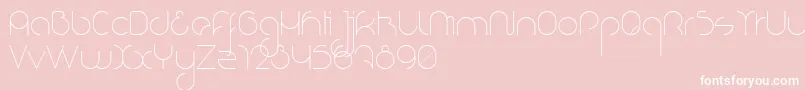NioubesLight Font – White Fonts on Pink Background