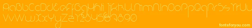 NioubesLight Font – Yellow Fonts on Orange Background