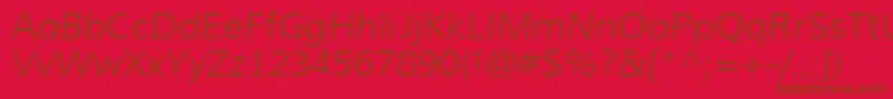 MuliLightitalic Font – Brown Fonts on Red Background