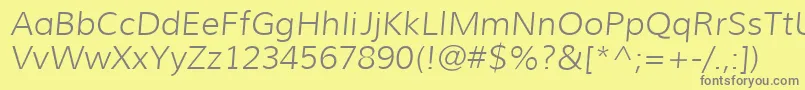 Шрифт MuliLightitalic – серые шрифты на жёлтом фоне