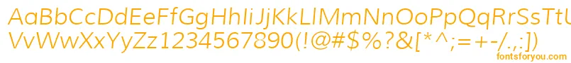 Шрифт MuliLightitalic – оранжевые шрифты