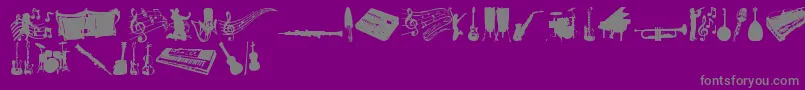MusicTfb Font – Gray Fonts on Purple Background