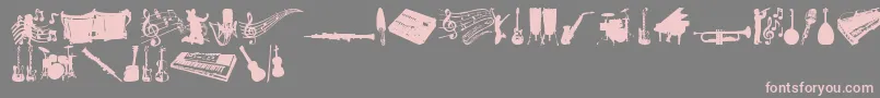 Police MusicTfb – polices roses sur fond gris