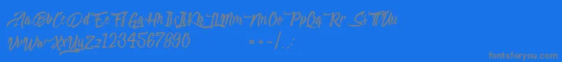 フォントAbsolute – 青い背景に灰色の文字