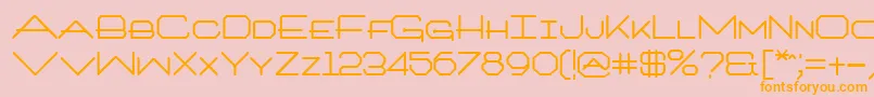 ArchitextBold-Schriftart – Orangefarbene Schriften auf rosa Hintergrund