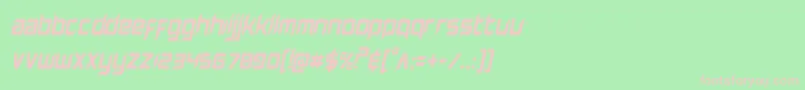 Hollowpointcondital Font – Pink Fonts on Green Background