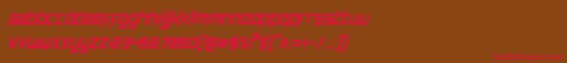 Шрифт Hollowpointcondital – красные шрифты на коричневом фоне