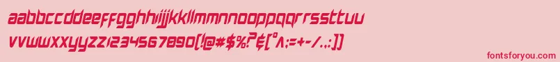 Шрифт Hollowpointcondital – красные шрифты на розовом фоне