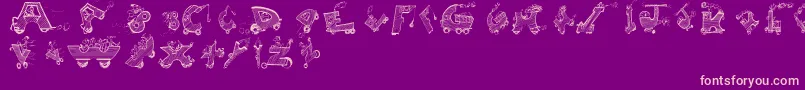 Drivers Font – Pink Fonts on Purple Background