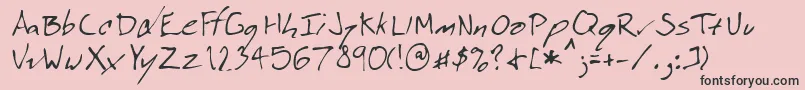 Lehn074 Font – Black Fonts on Pink Background