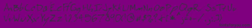 Lehn074 Font – Black Fonts on Purple Background