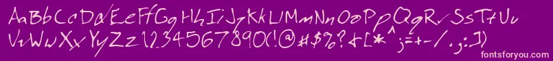 Lehn074 Font – Pink Fonts on Purple Background