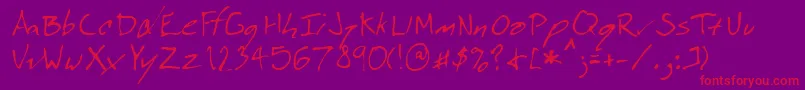 Шрифт Lehn074 – красные шрифты на фиолетовом фоне