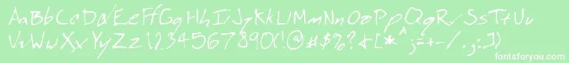 フォントLehn074 – 緑の背景に白い文字