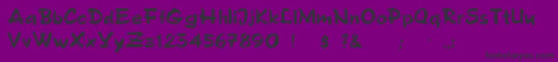 FredSemiscript-fontti – mustat fontit violetilla taustalla