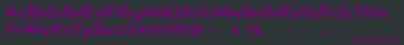 Шрифт FredSemiscript – фиолетовые шрифты на чёрном фоне