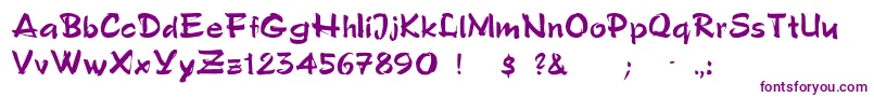 Шрифт FredSemiscript – фиолетовые шрифты на белом фоне